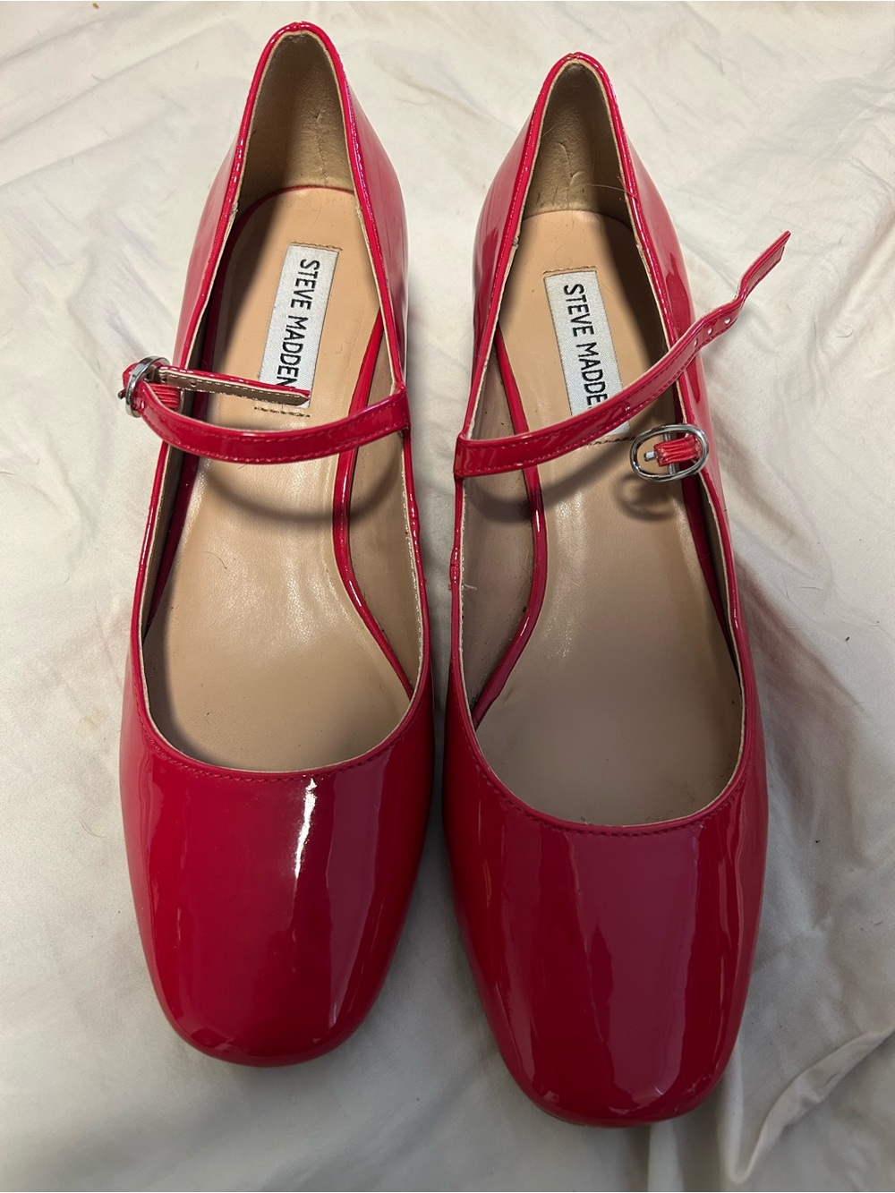 Steve Madden Pink Patent Mary Jane Heels